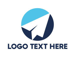 Blue Paper Plane Logo