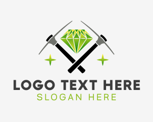 Excavation - Green Diamond Mining logo design