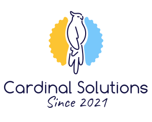 Cardinal - Cardinal Bird Badge logo design