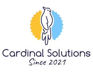 Cardinal Bird Badge  logo design