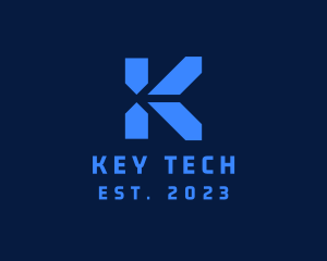 Cyber Technology Letter K logo design