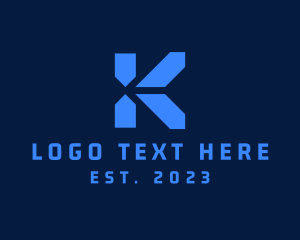 Cyber - Cyber Technology Letter K logo design