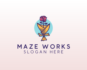 Rose Flower Florist logo design