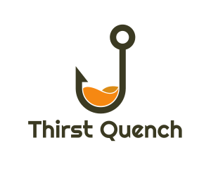 Drink - Orange Drink Hook logo design