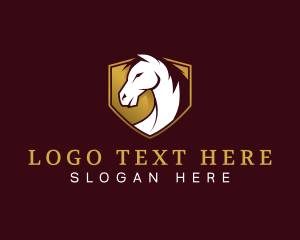 Fast - Horse Shield Equine logo design