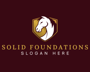 Steed - Horse Shield Equine logo design