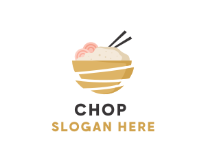 Asian Rice Meal Chop logo design