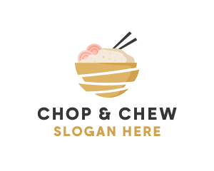 Asian Rice Meal Chop logo design