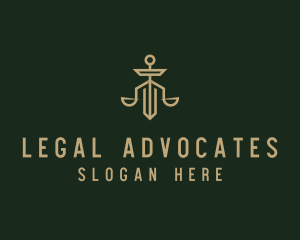 Law Scale Sword  logo design