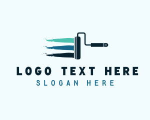 Roller Paint - Painter Paint Roller logo design