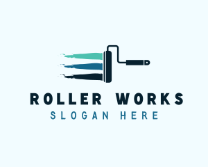 Painter Paint Roller logo design