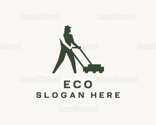 Lawn Mower Gardener Logo