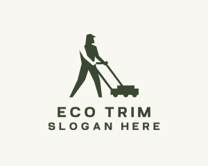 Lawn Mower Gardener logo design