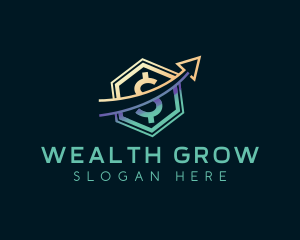 Investing - Money Arrow Dollar logo design