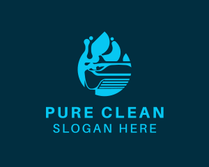 Vehicle Cleaning Droplet logo design