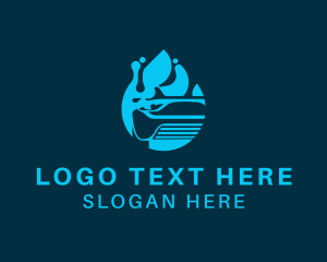 Clean - Vehicle Cleaning Droplet logo design