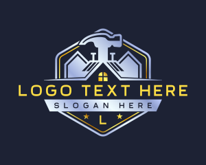 Residential - Construction Hammer Renovation logo design