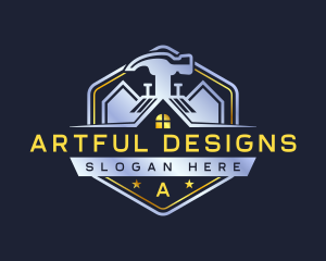 Construction Hammer Renovation logo design