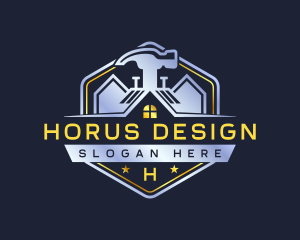 Construction Hammer Renovation logo design