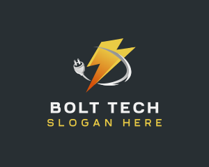 Lightning Bolt Plug logo design