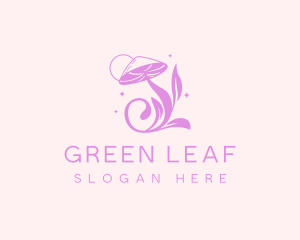 Enchanted Mushroom Leaf logo design