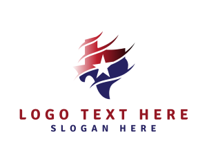 Flag - Texan State Map logo design