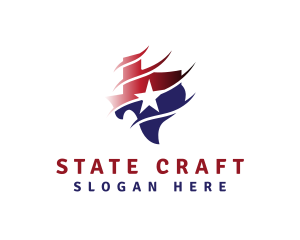 State - Texan State Map logo design