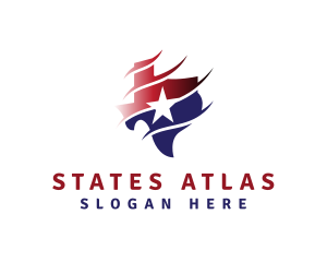 Texan State Map logo design