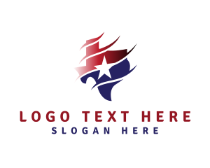 Star - Texan State Map logo design