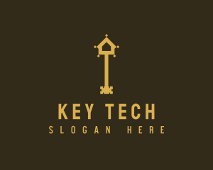 Real Estate House Key logo design