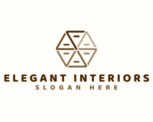 Geometric Hexagon Cabinet logo design