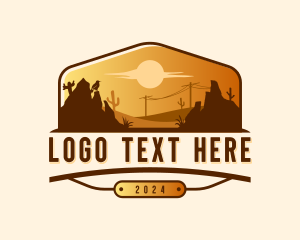 Trekking - Adventure Desert Outdoor logo design