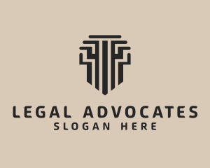 Justice Law Pillar logo design