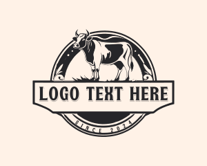 Livestock Cow Dairy Logo