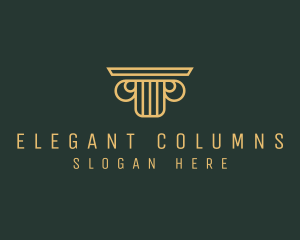 Judiciary Legal Court Column logo design