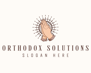 Orthodox - Holy Hand Prayer logo design
