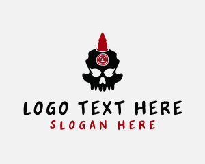 Hip Hop - Punk Skull Skate logo design