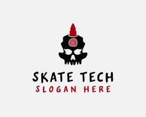 Punk Skull Skate logo design