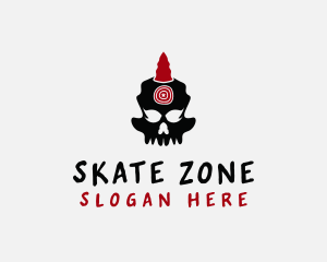 Punk Skull Skate logo design