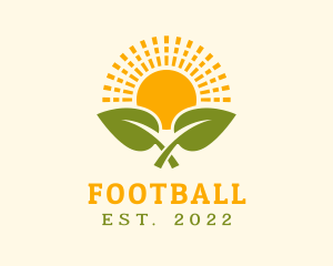 Vegan - Sunrise Leaf Farming logo design
