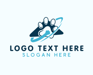 Impression - Pet Paw Orbit logo design