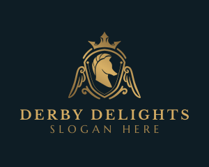 Derby - Royal Horse Shield logo design