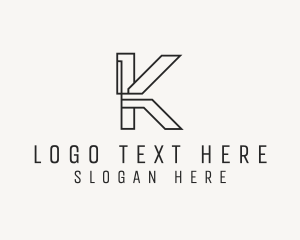Builder - Industrial Construction Letter K logo design