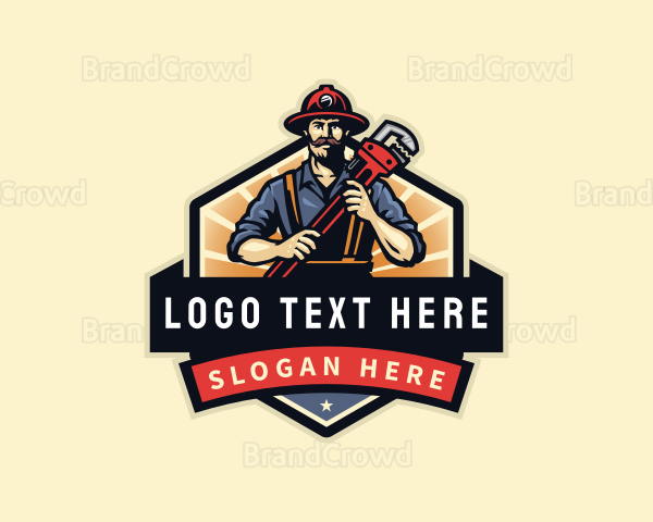 Handyman Plumber Wrench Logo