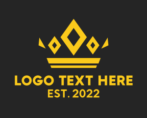 Monarchy - Golden Diamond Crown logo design