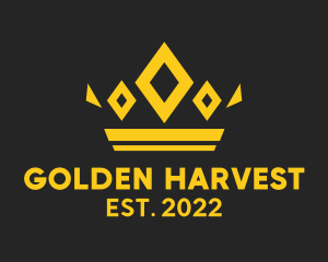 Golden - Golden Diamond Crown logo design