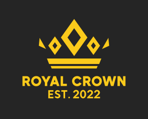 Crown - Golden Diamond Crown logo design