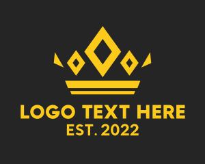 Kingdom - Golden Diamond Crown logo design