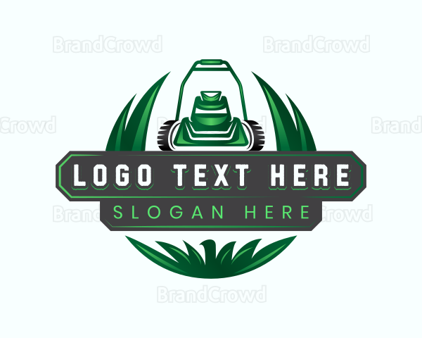 Lawn Mower Landscaping Logo