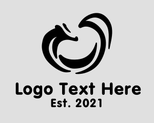 Black And White - Wild Skunk Animal logo design